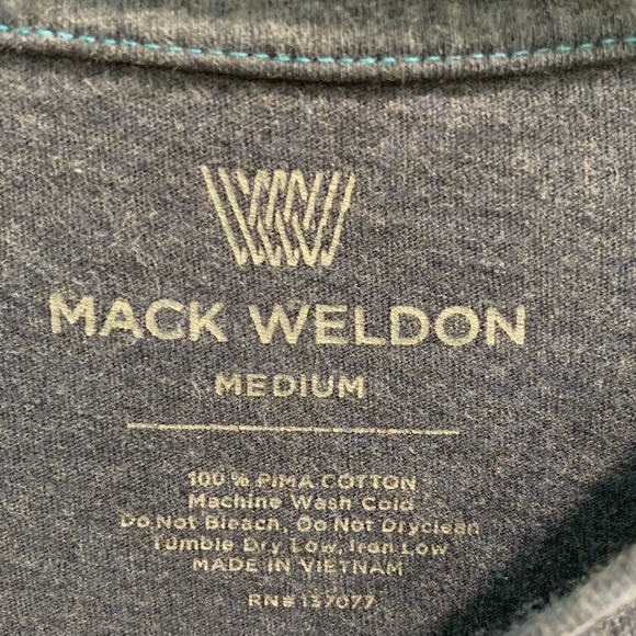 Mack Weldon, Size M, Men's Navy Pima T-Shirt - Picture 2 of 3